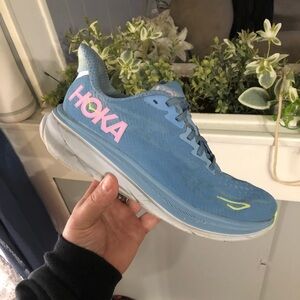 Women’s Hoka Clifton 9 ‘Blue Twilight Dust Pink size 7.5
